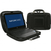 Maxcases Explorer Bag 3.0 Carrying Case Rugged for 11" Notebook, ID Card - Black - Scratch Resistant, Shock Resistant, Drop Resistant, Dirt Resistant, Slip Resistant, Shock Absorbing, Impact Resistance - Ethylene Vinyl Acetate (EVA) Shell, 1680D Ball
