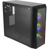 Cooler Master MasterBox Pro 5 ARGB Computer Case - Mid-tower - Black - Steel, Plastic, Tempered Glass - 4 x Bay - 4 x 4.72" x Fan(s) Installed - ATX, Micro ATX, Mini ITX, EATX, SSI CEB, SSI EEB Motherboard Supported - 19.18 lb - 4 x Fan(s) Supported 