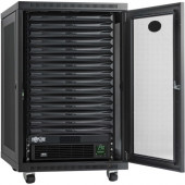 Tripp Lite EdgeReady Micro Data Center 15U 1500VA UPS PDU 18U Rack 230V - SR18UB Compact Rack Enclosure, SMART1500RMXLN UPS System with Pre-Installed WEBCARDLX Network Management Card, E2MTHDI Environmental Sensor, PDUMH15-6 Metered PDU MDA2F15UPX00000