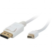Comprehensive Mini DisplayPort Male to DisplayPort Male Cable 6ft - DisplayPort/Mini DisplayPort for Monitor, Audio/Video Device - 1.35 GB/s - 6 ft - 1 x Mini DisplayPort Male Digital Audio/Video - 1 x DisplayPort Male Digital Audio/Video - Gold Plated Co