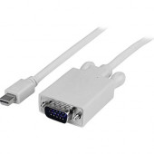 Startech.Com 3 ft Mini DisplayPort to VGAAdapter Converter Cable - mDP to VGA 1920x1200 - White - 3 ft Mini DisplayPort/VGA Video Cable for Desktop Computer, Notebook, Projector, PC, Monitor, Video Device, Ultrabook, TV, HDTV - First End: 1 x Mini Display