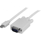 Startech.Com 6 ft Mini DisplayPort to VGAAdapter Converter Cable - mDP to VGA 1920x1200 - White - 6 ft Mini DisplayPort/VGA Video Cable for Video Device, Monitor, Ultrabook, Notebook, Projector, TV - First End: 1 x Mini DisplayPort Male Digital Audio/Vide