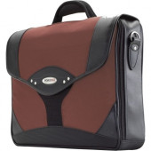 Mobile Edge Select Briefcase - Top-loading - Shoulder Strap, Handle - Leather - Red, Black MEBCS7