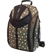 Mobile Edge Express Carrying Case (Backpack) for 16" Notebook - Green - Cotton Canvas, Poly - Eco-friendly Green Dots - Shoulder Strap - 20" Height x 16" Width x 8.5" Depth MEBPE9D