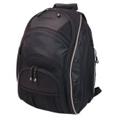 Mobile Edge EVO Laptop Backpack - Black / Silver - Backpack - Shoulder Strap - 16" to 17" Screen Support - 18" x 17" x 10" - Ballistic Nylon - Black MEEVO1