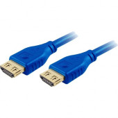 Comprehensive MicroFlex Pro AV/IT Series High Speed HDMI Cable with ProGrip Cool Blue - HDMI for Audio/Video Device - 6 ft - 1 x HDMI Male Digital Audio/Video - 1 x HDMI Male Digital Audio/Video - Gold Plated - Shielding - Blue, Cool Blue MHD-MHD-6PROBLU
