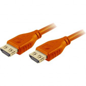 Comprehensive MicroFlex Pro AV/IT Series High Speed HDMI Cable with ProGrip Deep Orange - 3 ft HDMI A/V Cable for Audio/Video Device - First End: 1 x HDMI Male Digital Audio/Video - Second End: 1 x HDMI Male Digital Audio/Video - Shielding - Gold Plated C