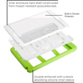 I-Blason ArmorBox Case - For iPad mini, iPad mini with Retina Display, iPad mini 3 - Logo - Green, White - Dust Resistant, Scratch Resistant, Shatter Resistant, Impact Resistant, Shock Absorbing, Slip Resistant, Drop Resistant - Silicone, Polycarbonate MI