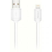 Mace Group Macally 10FT Extra Long Lightning to USB Cable - 10 ft Lightning/USB Data Transfer Cable for iPhone, iPad, iPod - First End: 1 x Lightning Male Proprietary Connector - Second End: 1 x Type A Male USB - MFI - White MISYNCABLEL10W