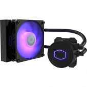 Cooler Master MasterLiquid ML120L V2 RGB Cooling Fan/Radiator/Water Block - 1 x 120 mm - 1 x 62 CFM - 27 dB(A) Noise - Liquid Cooler Cooler - Rifle Bearing - 4-pin PWM, 3-pin Pump - Socket R4 LGA-2066, Socket LGA 2011-v3, Socket R LGA-2011, Socket LGA-120