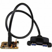 Startech.Com 2 Port SuperSpeed Mini PCI Express USB 3.0 Adapter Card w/ Bracket Kit and UASP Support - RoHS, TAA Compliance MPEXUSB3S22B