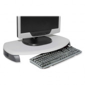 Kantek LCD/CRT Stand with Keyboard Storage - Two Tone Gray - Up to 21" Screen Support - 80 lb Load Capacity - LCD, CRT Display Type Supported13.3" Width - Desktop - Medium Density Fiberboard (MDF) - Light Gray, Dark Gray - TAA Compliance MS280