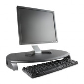 Kantek CRT/LCD Stand with Keyboard Storage - Up to 21" Screen Support - 80 lb Load Capacity - LCD, CRT Display Type Supported - 3" Height x 23" Width x 13.3" Depth - Desktop - Medium Density Fiberboard (MDF) - Black - TAA Compliance MS