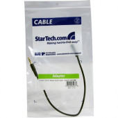 Startech.Com 1 ft Slim 3.5mm Stereo Audio Cable - M/M - Mini-phone Male Stereo Audio - Mini-phone Male Stereo Audio - 1ft - Black - RoHS Compliance MU1MMS