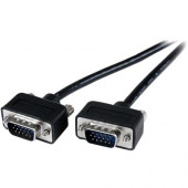 Startech.Com Thin Coax High Res VGA Monitor Cable with LP Connectors - SVGA - Low Profile Connectors - HD15 (M) - HD15(M) - HD-15 Male - HD-15 Male - 15ft - Black - RoHS Compliance MXT101MMLP15