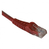 Tripp Lite 15ft Cat5e / Cat5 Snagless Molded Patch Cable RJ45 M/M Red 15'' - 15 ft Category 5e Network Cable for Network Device - First End: 1 x RJ-45 Male Network - Second End: 1 x RJ-45 Male Network - Patch Cable - Red - RoHS Compliance 