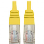 Tripp Lite Cat5e 350 MHz Molded UTP Patch Cable (RJ45 M/M), Yellow, 2 ft. - 2 ft Category 5e Network Cable for Computer, Server, Printer, Photocopier, Router, Blu-ray Player, Switch - First End: 1 x RJ-45 Male Network - Second End: 1 x RJ-45 Male Network 