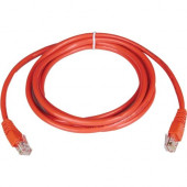 Tripp Lite 5ft Cat5e / Cat5 350MHz Molded Patch Cable RJ45 M/M Red 5'' - 5ft - 1 x RJ-45 Male - 1 x RJ-45 Male - Red N002-005-RD
