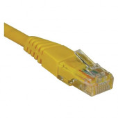 Tripp Lite 50ft Cat5e / Cat5 350MHz Molded Patch Cable RJ45 M/M Yellow 50'' - 15.2m - 1 x RJ-45 Male - 1 x RJ-45 Male - Yellow N002-050-YW