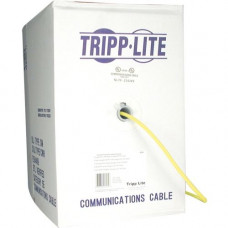 Tripp Lite 1000ft Cat5 / Cat5e Bulk Cable Solid Core CMR PVC Yellow 1000'' - Category 5e for Network Device, Patch Panel, Switch, Router - 128 MB/s - 1000 ft - 1 x Bare Wire - 1 x Bare Wire - Yellow - TAA Compliance N022-01K-YW