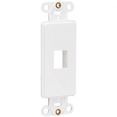 Tripp Lite Center Plate Insert, Decora Style - Vertical, 1 Port - 1 x Total Number of Socket(s) - White - Acrylonitrile Butadiene Styrene (ABS) - TAA Compliance N042D-001V