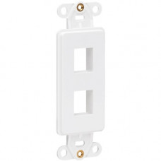 Tripp Lite Center Plate Insert, Decora Style - Vertical, 2 Ports - 2 x Total Number of Socket(s) - White - Acrylonitrile Butadiene Styrene (ABS) - TAA Compliance N042D-002V