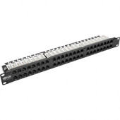 Tripp Lite 48-Port 1U Cat 5 Cat 5e Patch Panel Rackmount 110 RJ45 Ethernet - 48 Port(s) - 48 x RJ-45 - 1U High - 19" Wide - Rack-mountable - TAA Compliance N052-048-1U