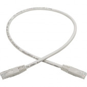 Tripp Lite 2ft Cat6 Gigabit Molded Patch Cable RJ45 M/M 550MHz 24 AWG White - Category 6 for Network Device, Router, Modem, Blu-ray Player, Printer, Computer - 128 MB/s - Patch Cable - 2 ft - 1 x RJ-45 Male Network - 1 x RJ-45 Male Network - Gold-plated C