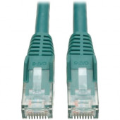 Tripp Lite 12ft Cat6 Gigabit Snagless Molded Patch Cable RJ45 M/M Green 12&#39;&#39; - 12 ft Category 6 Network Cable for Network Device - First End: 1 x RJ-45 Male Network - Second End: 1 x RJ-45 Male Network - Patch Cable - Green - RoHS Complian