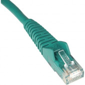 Tripp Lite 25ft Cat6 Gigabit Snagless Molded Patch Cable RJ45 M/M Green 25'' - 25ft - 1 x RJ-45 Male - 1 x RJ-45 Male - Green N201-025-GN