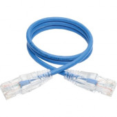 Tripp Lite 2ft Cat6 Gigabit Snagless Molded Slim UTP Patch Cable RJ45 M/M Blue 2'' - 2 ft Category 6 Network Cable for Network Device, Switch, Router, Server, Modem, Printer, Computer - First End: 1 x RJ-45 Male Network - Second End: 1 x R