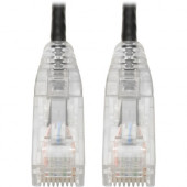 Tripp Lite Cat6 UTP Patch Cable (RJ45) - M/M, Gigabit, Snagless, Molded, Slim, Black, 6 ft. - 6 ft Category 6 Network Cable for Network Device, Printer, Photocopier, Router, Server, Computer, Modem, Switch - First End: 1 x RJ-45 Male Network - Second End: