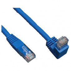 Tripp Lite 5ft Cat6 Gigabit Molded Patch Cable RJ45 Right Angle Down to Straight M/M Blue 5'' - Category 6 for Network Device - 5ft - 1 x RJ-45 Male Network - 1 x RJ-45 Male Network - Blue - RoHS Compliance N204-005-BL-DN
