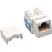 Tripp Lite Cat6/Cat5e 110 Style Punch Down Keystone Jack - White, 25-Pack - 25 Pack - 1 x RJ-45 Female - White - TAA Compliance N238-025