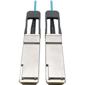 Tripp Lite QSFP+ to QSFP+ Active Optical Cable - 40Gb, AOC, M/M, Aqua, 2 m (6.6 ft.) - Fiber Optic for Switch, Server, Router, Network Device - 5 GB/s - 6.56 ft - 1 x QSFP+ Male Network - 1 x QSFP+ Male Network - 50/125 &micro;m - Aqua N28F-02M-AQ