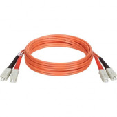 Tripp Lite 0.3M Duplex Multimode 62.5/125 Fiber Optic Patch Cable SC/SC 1&#39;&#39; 1ft 0.3 Meter - SC Male - SC Male - 1ft - Orange N306-001