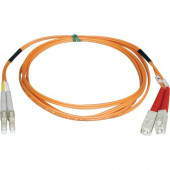 Tripp Lite 76M Duplex Multimode 62.5/125 Fiber Optic Patch Cable LC/SC 250'' 250ft 76 Meter - SC Male - LC Male - 249.34ft - Orange N316-76M