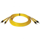 Tripp Lite 15M Duplex Singlemode 8.3/125 Fiber Optic Patch Cable ST/ST 50'' 50ft 15 Meter - ST Male - ST Male - 49.21ft - Yellow N352-15M