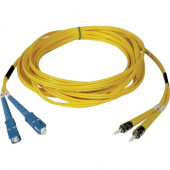 Tripp Lite 1M Duplex Singlemode 8.3/125 Fiber Optic Patch Cable SC/ST 3&#39;&#39; 3ft 1 Meter - SC Male - ST Male - 3.28ft - Yellow N354-01M