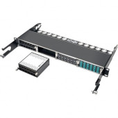 Tripp Lite 12-Port SFP+ 10Gbe Pass Through Cassette 6 QSFP+ to 4xSFP+Cables - 4 - 4 Port(s) - 1U High - 19" Wide - Rack-mountable N484-12SFP-K