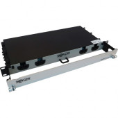Tripp Lite N48M-2L24L-10 Preloaded Fiber Panel - 24 x Duplex - 1U High - Aqua, White - 19" Wide - Rack-mountable N48M-2L24L-10