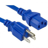 ENET 5-15P to C13 10ft Blue External Power Cord / Cable NEMA 5-15P to IEC-320 C13 10A 18AWG 10'' - Lifetime Warranty N515-C13-BL-10F-ENC