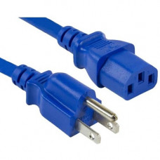 ENET 5-15P to C13 10ft Blue External Power Cord / Cable NEMA 5-15P to IEC-320 C13 10A 18AWG 10'' - Lifetime Warranty N515-C13-BL-10F-ENC