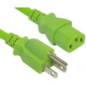 ENET 5-15P to C13 4ft Green External Power Cord / Cable NEMA 5-15P to IEC-320 C13 10A 18AWG 4'' - Lifetime Warranty N515-C13-GN-4F-ENC