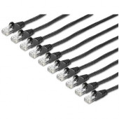 Startech.Com 6 ft. CAT6 Cable - 10 Pack - BlackCAT6 Patch Cable - Snagless RJ45 Connectors - Category 6 Cable - 24 AWG (N6PATCH6BK10PK) - CAT6 cable pack meets all Category 6 patch cable specifications - CAT 6 cable has 100% copper & foil-shielded twi