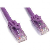 Startech.Com 7ft CAT6 Ethernet Cable - Purple Snagless Gigabit CAT 6 Wire - 100W PoE RJ45 UTP 650MHz Category 6 Network Patch Cord UL/TIA - 7ft Purple CAT6 Ethernet cable delivers Multi Gigabit 1/2.5/5Gbps & 10Gbps up to 160ft - 650MHz - Fluke tested 