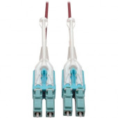 Tripp Lite 1M 10Gb Duplex Multimode Fiber Patch Cable 50/125 OM4 LC/LC LSZH - Fiber Optic for Network Device - 12.50 GB/s - Patch Cable - 3.28 ft - 2 x LC Male Network - 2 x LC Male Network - 50/125 &micro;m - Magenta N821-01M-MG-T