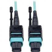 Tripp Lite 2M Fiber Optic Fan-out Cable Push / Pull Tab MTP/MPO to 8 x LC 40Gbase OM3 Plenum Aqua 6ft 6'' 2 Meter - 6.60 ft Fiber Optic Network Cable for Network Device - MTP Network - Second End: 8 x LC Network - Fan-out Cable - Aqua - Ro