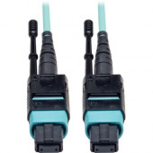 Tripp Lite Fan-out Cable Push / Pull Tab MTP/MPO to 8 x LC 40Gbase OM3 Plenum Aqua 3M 10ft 10'' 3 Meter - 10 ft Fiber Optic Network Cable for Network Device - MTP Network - Second End: 8 x LC Network - Fan-out Cable - Aqua - RoHS Complianc