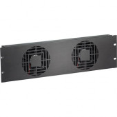 Chief Manufacturing Raxxess 3U Quiet Dual Fan Panels - Anodized Aluminum - TAA Compliance NAF32QBA